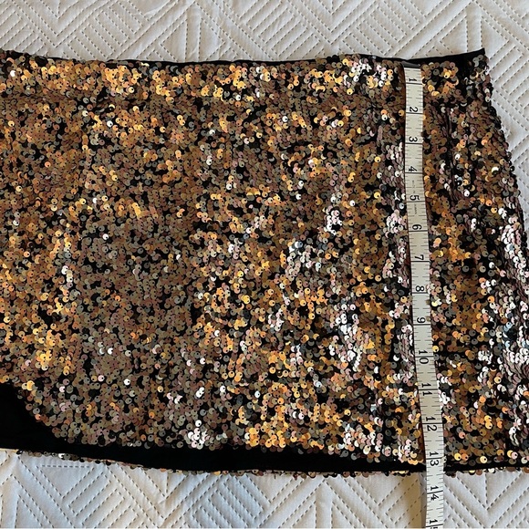 Free People Annalise Sequin Mini Skirt Size 10 - Picture 5 of 11